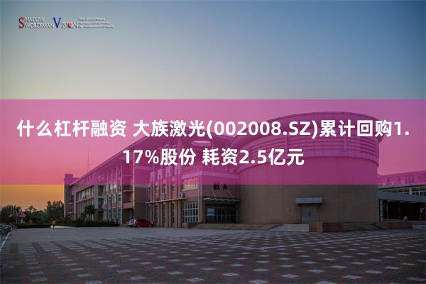 什么杠杆融资 大族激光(002008.SZ)累计回购1.17%股份 耗资2.5亿元