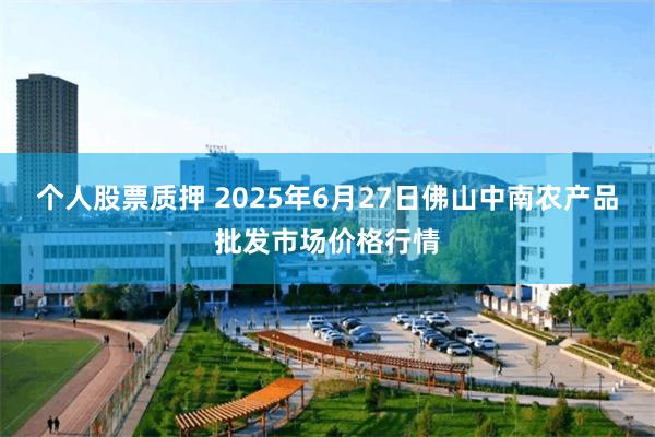 个人股票质押 2025年6月27日佛山中南农产品批发市场价格行情